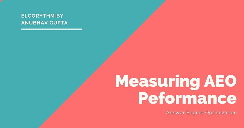 MEasuring AEO - Elgorythm Measuring AEO