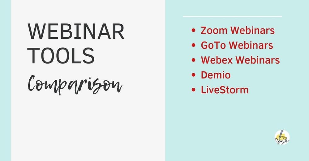 Webinar tool comparison - Elgorythm Webinar Tools Comparison
