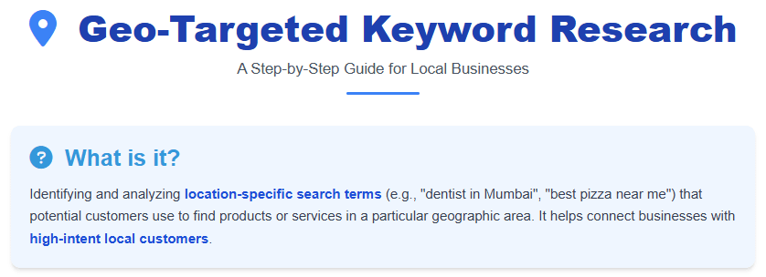 what is geo targeted keyword research