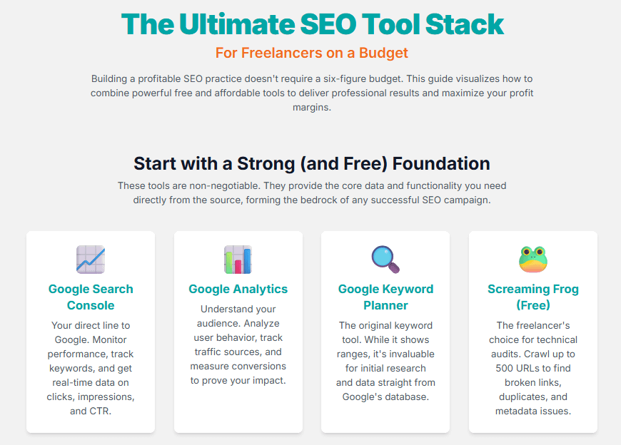 Free seo tool stack