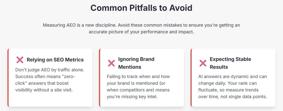 Common aeo pitfalls