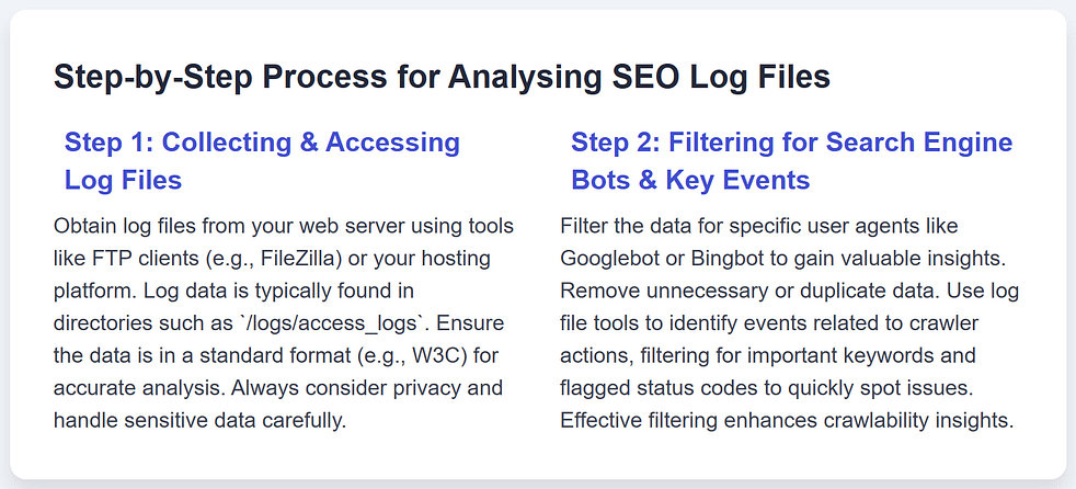 Step by Step process for SEO LOG file analysis