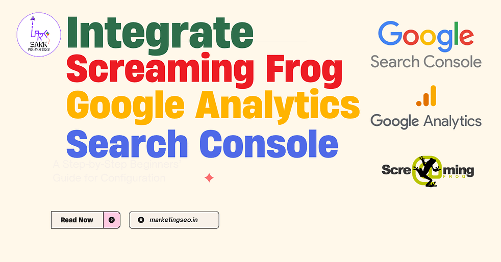 Integrate google analytics and search console with screaming frog