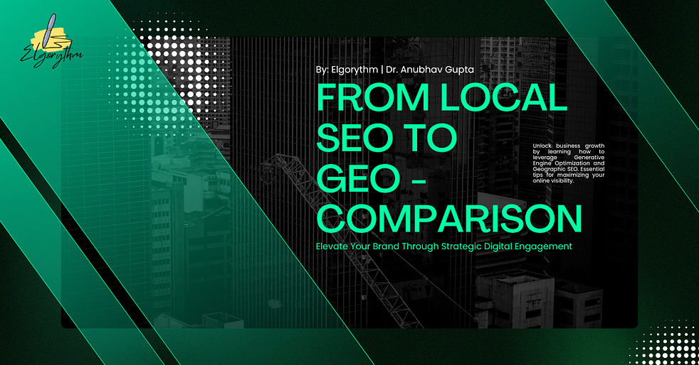From local seo to geo - complete comparison