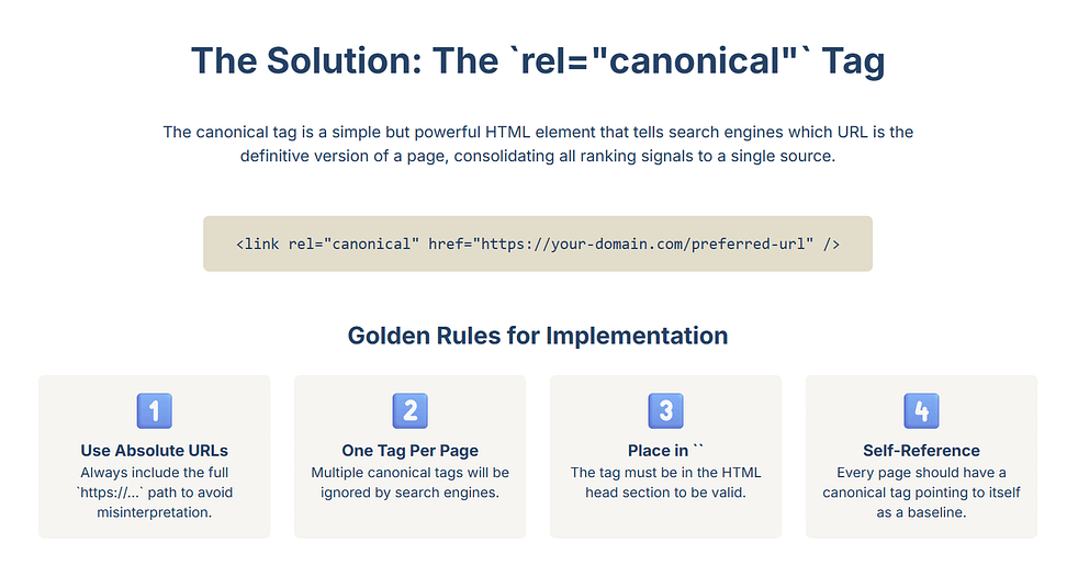 rel tag for canonical