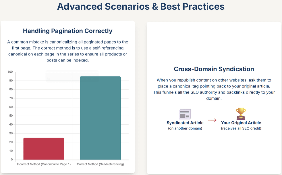Advanced scenarios for duplicate content