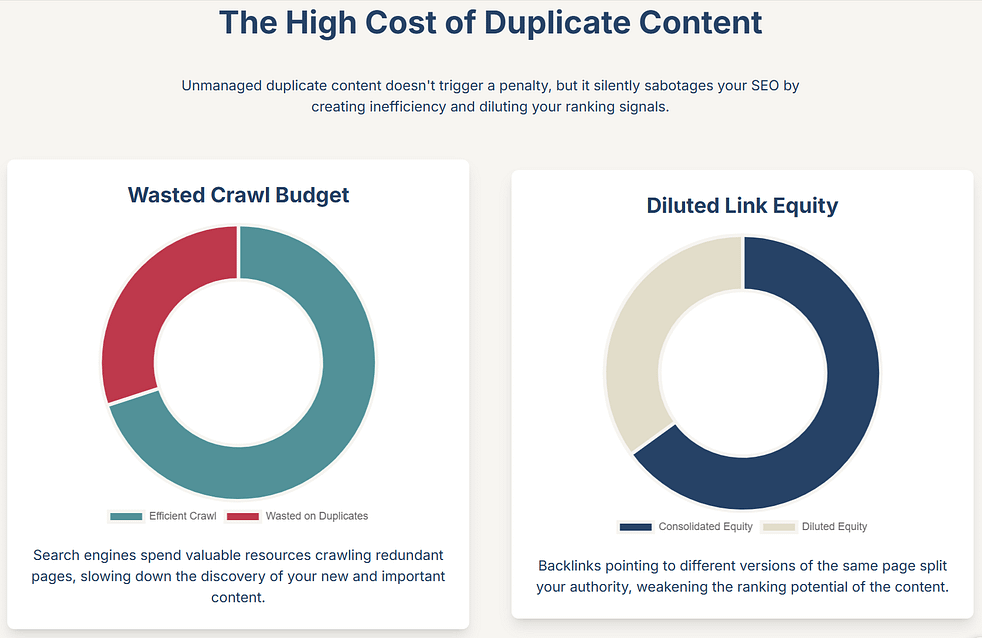 High cost of duplicate content