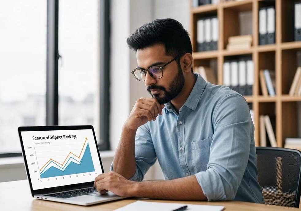 analyst exploring featured snippet data